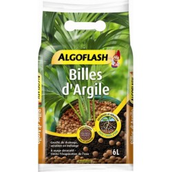 Algoflash Terreau Billes d’Argile Drainage et Aération 6L (lot de 2 soit 12L)