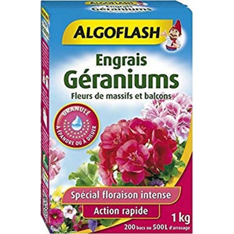 Algoflash Engrais Géraniums Fleur de Massifs et Balcons 1Kg (lot de 3)