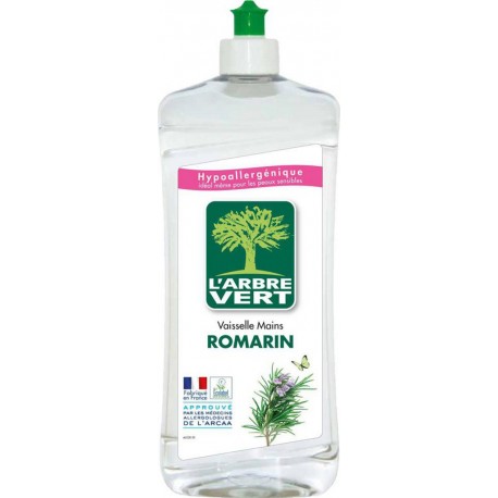 L'Arbre Vert L’Arbre Vert Vaisselle & Mains Hypoallergénique au Romarin 750ml (lot de 6)
