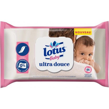 Lotus Baby Peau Nette Lingettes (lot de 6 soit 336 lingettes)