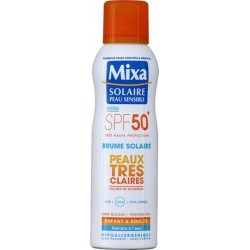 Mixa Solaire Peau Sensible Brume Solaure Peaux très Claires SPF 50+ Hypoallergénique 200ml (lot de 2)