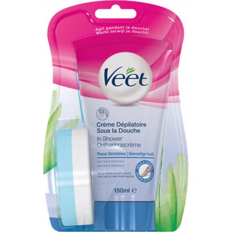 Veet Crème Dépilatoire Sous la Douche Peaux Sensibles 150ml (lot de 2)