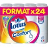 Lotus Confort Papier Toilette Aquatube Blanc x24 rouleaux (lot de 4 soit 96 rouleaux)