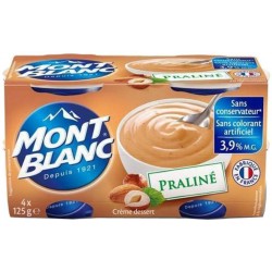 Mont Blanc Crème Dessert Praliné 125g x4 pots