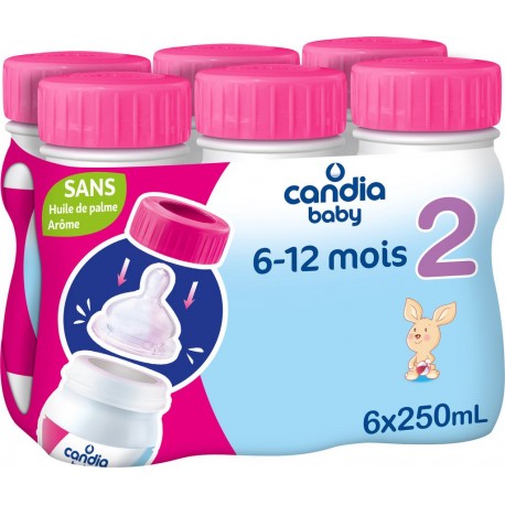 Candia Baby Lait bébé dés 6 mois 2ème âge 6x25cl 1.5L