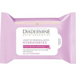 DIADERMINE Lingettes Démaquillantes Hydratantes Peaux Sèches & Sensibles