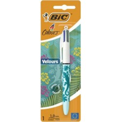 BIC STYLO 4 COULEURS VELOURS