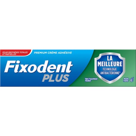 Fixodent Crème adhésive Pour Prothèses Dentaires goût Menthe 40g