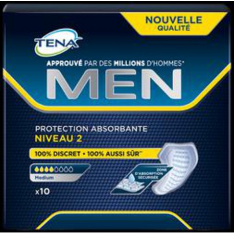 2 Tena Serviettes hygiéniques Men niveau