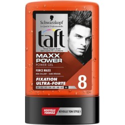 Schwarzkopf Taft Maxx Power Fixation Ultra-Forte 8 Power Gel 300ml (lot de 3)