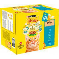 FRISKIES Sachets repas pâtée en sauce poissons pour chat 24x85g 2.04Kg