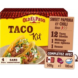 OLD EL PASO ORIGINAL PREPARATION POUR PLAT BOITE CARTON 308GR 1CT PAS MICROONDABLE SANS ADDITIF TACO KIT
