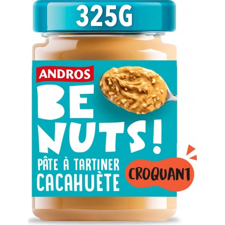 ANDROS PATE A TARTINER CACAHUETE BE NUTS CROQUANT 325g