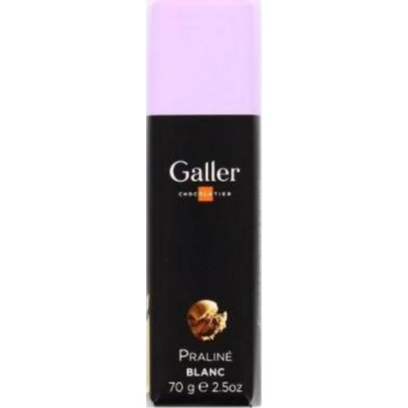 Galler Bâton Chocolat Blanc à la Praline 65g (lot de 5)