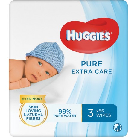 Huggies Lingettes bébé Pure 2+1 PURE EXTRA CARE