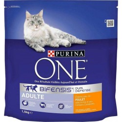 Purina One Croquettes Chat Adulte Poulet 1,5Kg (lot de 6)