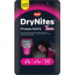 HUGGIES DRY NITES TEEN TRAINING PANTS 16CT 27-57Kg EXTRA LARGE FILLE