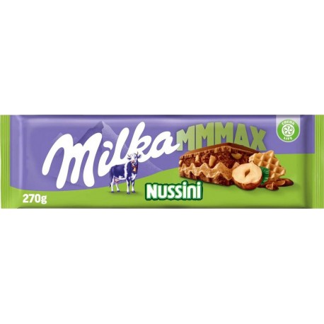 MILKA Mmmax Tablette de Chocolat au Lait et Gaufrette Nussini 270g