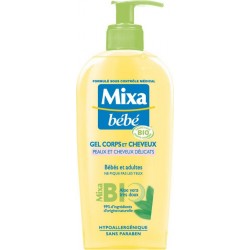 Mixa Bébé Gel Douche Corps et Cheveux 250ml (lot de 4)