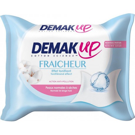 Demak Up Fraîcheur Effet Tonifiant Peaux Normales à Sèches x25 Lingettes (lot de 4)