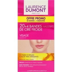 LAURENCE DUMONT Bandes de Cire Froide Visage Huile d’Argan Aloe Vera x20 (lot de 3)