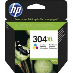 HP Cartouche d’Encre 304 XL 304XL COLORS Trois Couleurs (lot de 3) N9K07AE