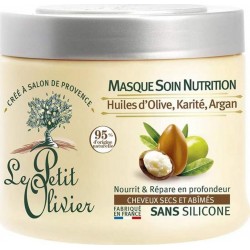 Le Petit Olivier - Masque Soin Nutrition - Huiles d'Olive, Karité, Argan - Cheveux Secs et Abîmés 330ml