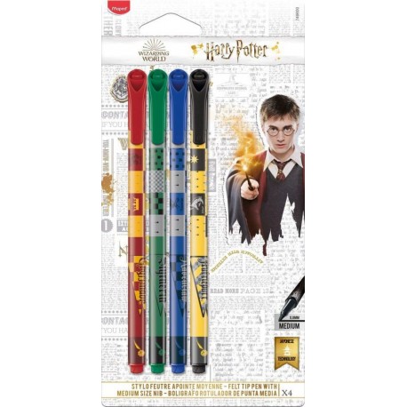 MAPED HARRY POTTER FEUTRE LAVABLE BLEU/NOIR/ROUGE/VERT MEDIUM
