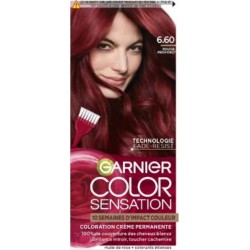 GARNIER Coloration Permanente 6.60 Rouge Profond Longue Durée Color Sensation