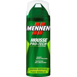 Mennen Mousse Pro-Tech Systeme Douceur Mentholée Peaux Normales 250ml