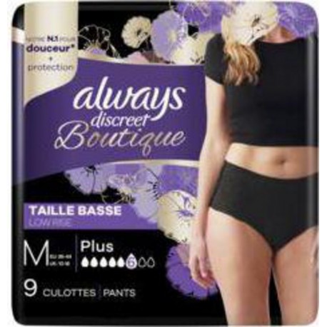 ALWAYS DISCREET TAIL BASSE MX9 paquet 9 culottes