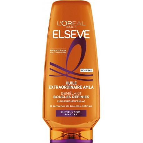 L'OREAL PARIS Après-shampoing Démêlant Boucles Définies Cheveux secs Huile Extraordinaire Amla Elseve 200ml
