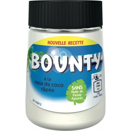 BOUNTY Pâte à tartiner à la noix de coco râpée sans huile de palme ajoutée 350g