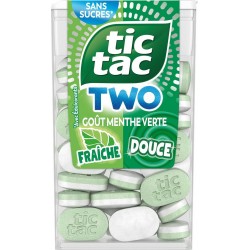 TIC TAC Bonbons Tic Tac Two Menthe Fraîche 38 pastilles