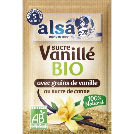 ALSA Sucre Vanillé Bio les 5 sachets