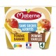 MATERNE Compote Duo Pomme Banane, Pomme Vanille Sans Sucres Ajoutés les 4 pots de 100g