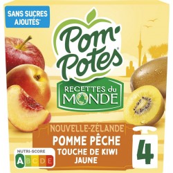 POM'POTES Compote recette nouvelle Zélande les 4 gourdes de 90g
