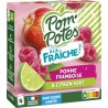 POM'POTES Compotes Pomme Framboise Citron 4 gourdes de 90g
