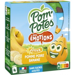POM'POTES Compote pomme poire banane 4 gourdes