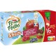 POM'POTES Compotes 5 fruits pomme fraise framboise myrtille cerise sans sucres ajoutés les 16 gourdes de 90g