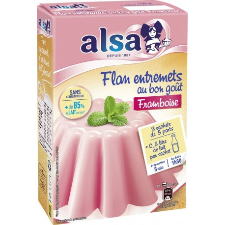 ALSA Préparation Flan Entremets Framboise 150g