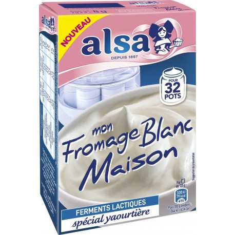 ALSA Ferment Lactiques Fromage Blanc Maison Spécial Yaourtière 4 sachets