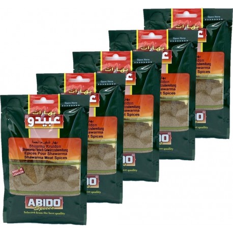 Abido Épices Shawarma Bœuf (kebab) les 5 unités de 0.05Kg