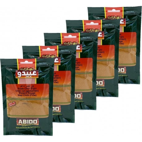 Abido Épices Piment Rouge les 5 unités de 0.05Kg