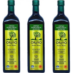Aop Huile D'olive Bio Grecque Extra Vierge Orino les 3 bouteilles de 1.0L