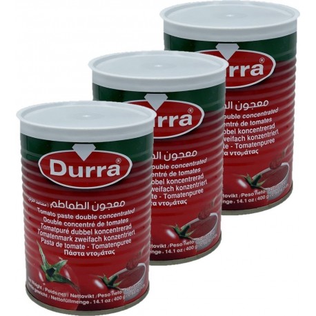 Durra Concentré De Tomate les 3 boîtes de 0.4Kg