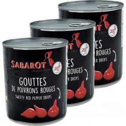 Sabarot Goutte De Poivron Rouge les 3 boîtes de 0.85L