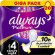 ALWAYS Serviettes Hygiéniques avec Ailettes Platinum 10h de Protection Secure Night 20 serviettes
