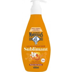 LE PETIT MARSEILLAIS Lait Soin Corps Hydratant Nacré Sublimant Huile d'Abricot et Lys Blanc 400ml