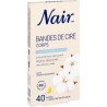 NAIR Bandes de cire Corps Huile de Graines de Coton 99% d'Ingrédients d'Origine Naturelle 40 bandes de cire